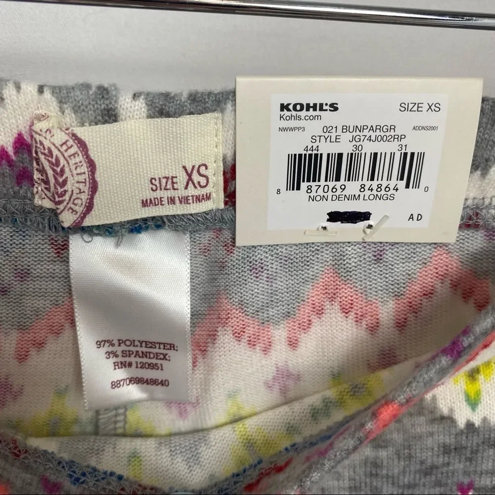 NWT Authentic American‎ Heritage Bunny Holiday Leggings
